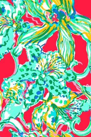 花卉印花华亿平台图片