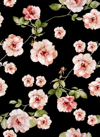 832207-手绘藤条玫瑰花卉