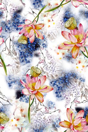 花卉印花华亿平台图片