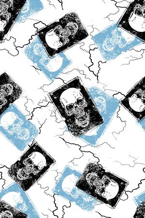 骷髅头印花华亿平台图片