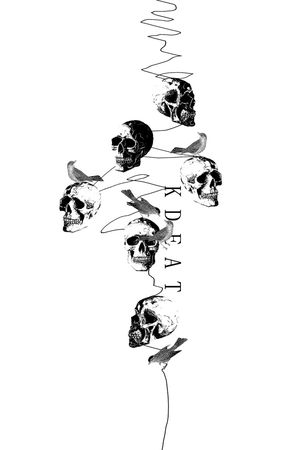 骷髅头印花华亿平台图片