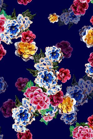 花卉印花华亿平台图片