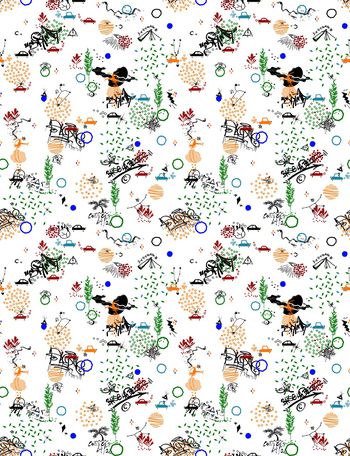 832952-抽象手绘趣味插画--2