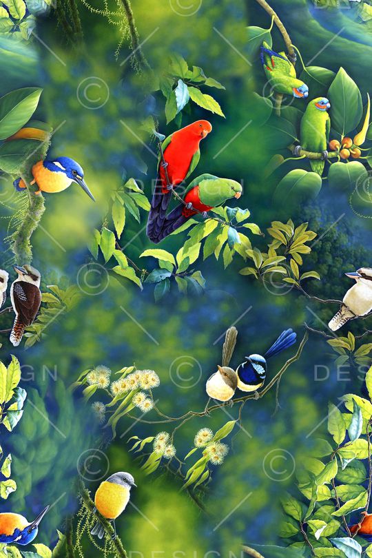 花鸟印花华亿平台图片