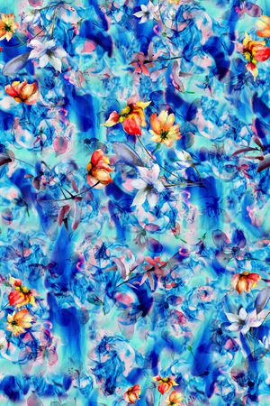 花卉印花华亿平台图片