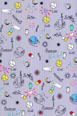 条纹印花华亿平台图片