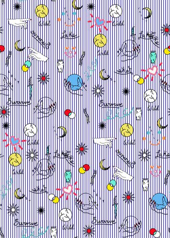 832980-条纹趣味几何 手 笑脸爱心月亮字母