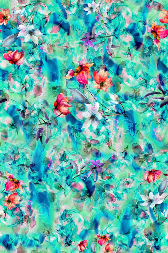 花卉印花华亿平台图片