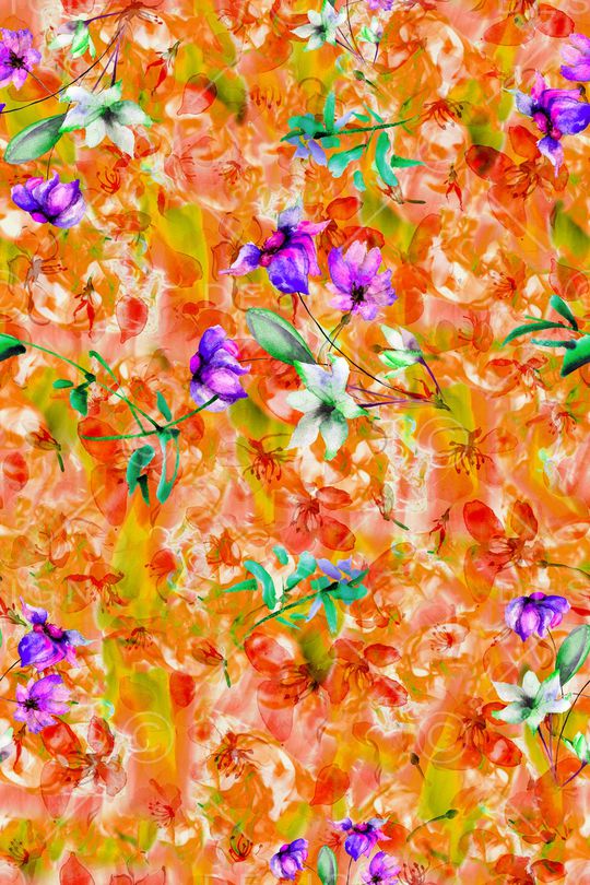 花卉印花华亿平台图片