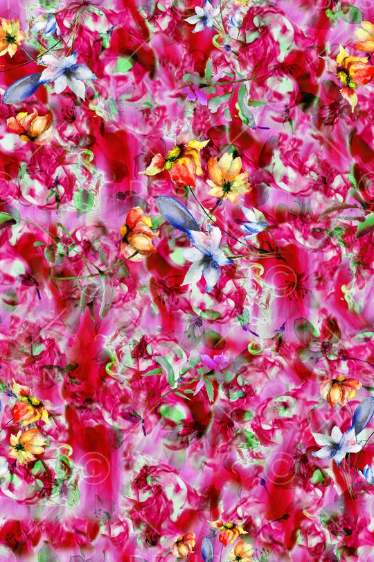 花卉印花华亿平台图片