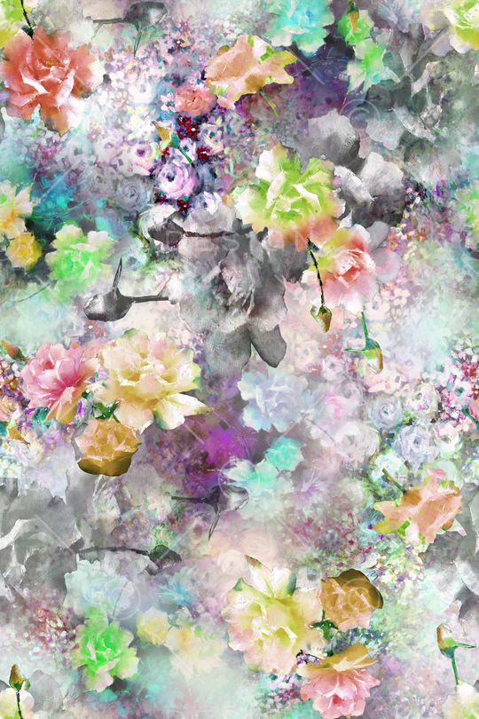 满版散花印花华亿平台图片