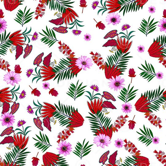 花卉印花华亿平台图片