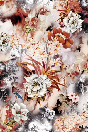 花卉印花华亿平台图片