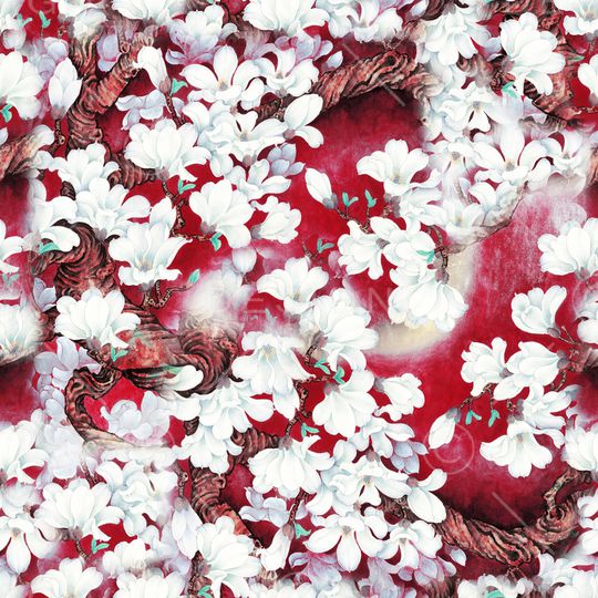 花卉印花华亿平台图片