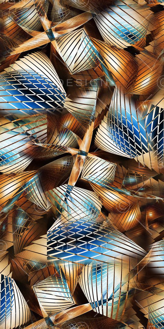 不规则几何印花华亿平台图片