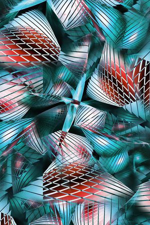 不规则几何印花华亿平台图片