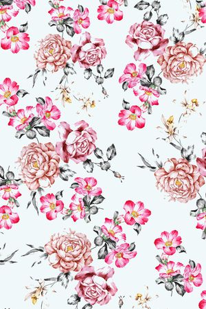 牡丹印花华亿平台图片