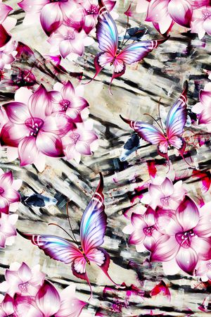 兰花印花华亿平台图片