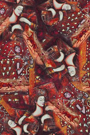 人物印花华亿平台图片