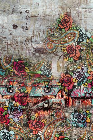 抽象印花华亿平台图片