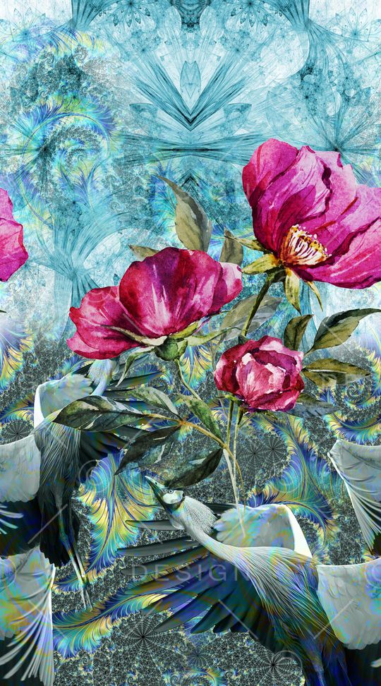 花卉印花华亿平台图片