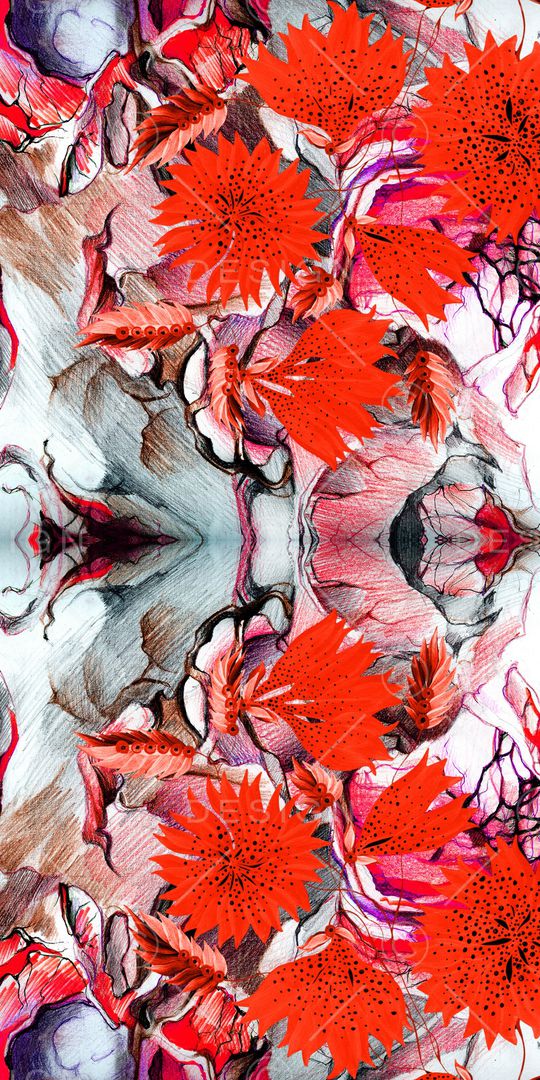 花卉印花华亿平台图片