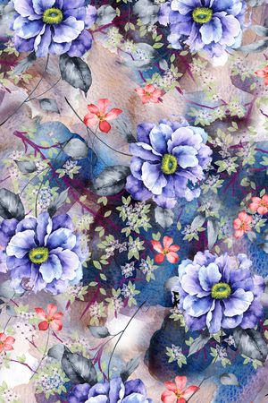 花卉印花华亿平台图片