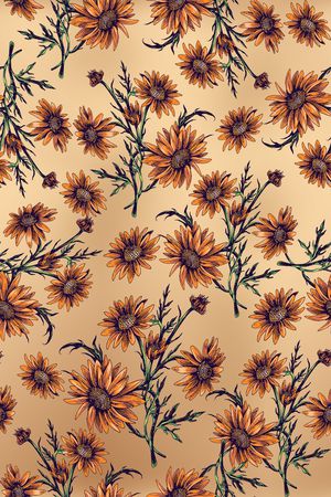 向日葵印花华亿平台图片