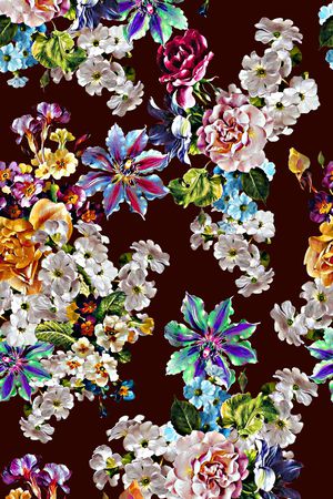 花卉印花华亿平台图片