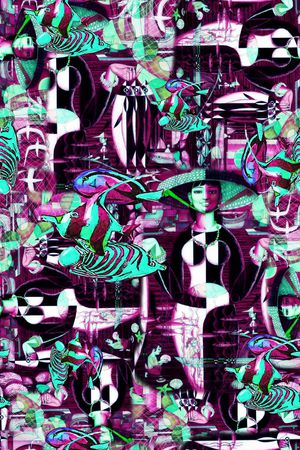 人物印花华亿平台图片