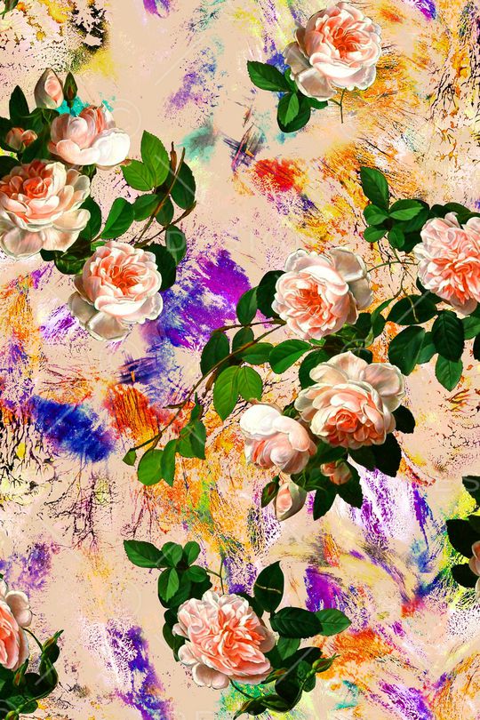 花卉印花华亿平台图片