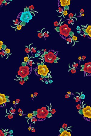 仿绣花印花华亿平台图片