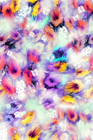 多色花朵印花华亿平台图片