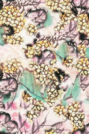 水墨印花华亿平台图片