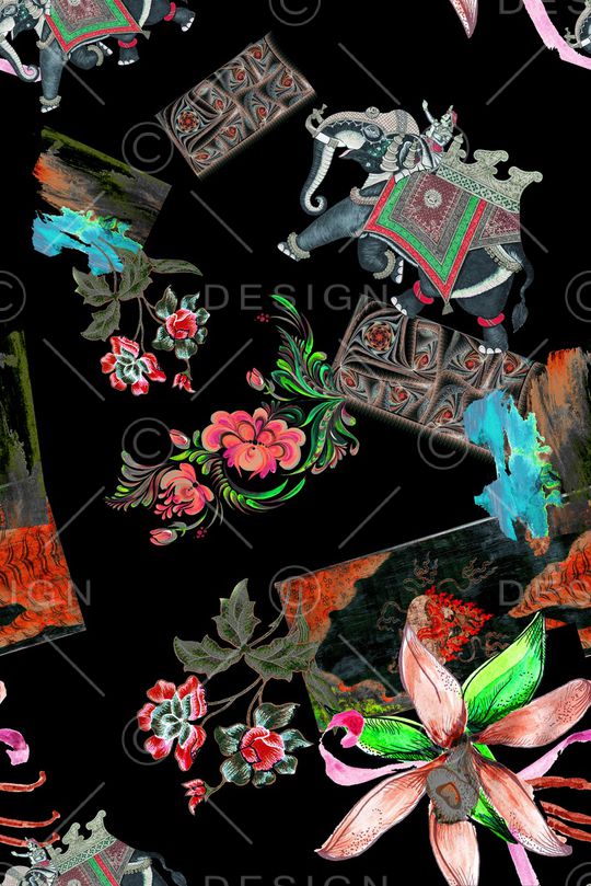 手绘印花华亿平台图片