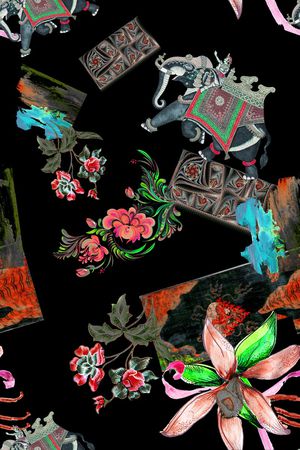 手绘印花华亿平台图片