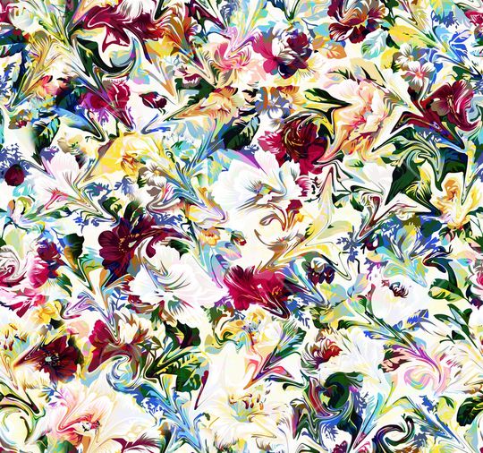 花卉印花华亿平台图片