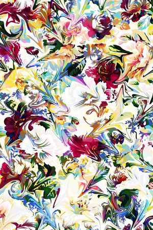 花卉印花华亿平台图片