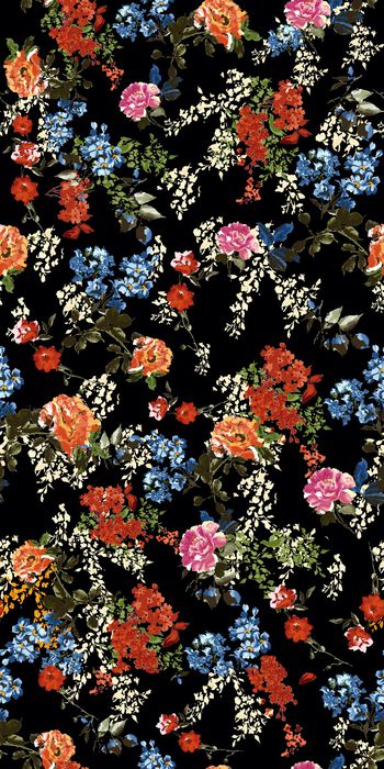 手绘水墨印花华亿平台图片