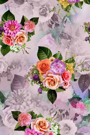 花卉印花华亿平台图片