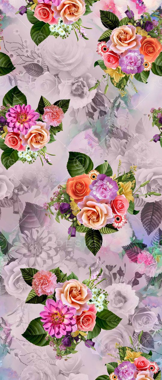 花卉印花华亿平台图片