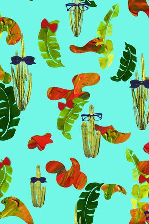 棕榈叶印花华亿平台图片