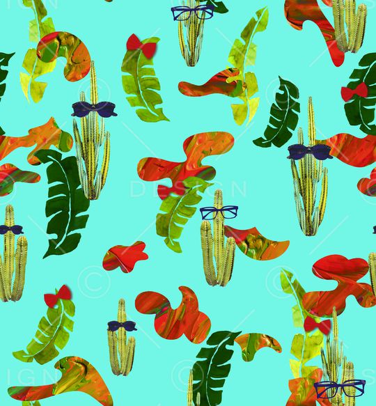 棕榈叶印花华亿平台图片