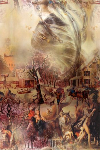 抽象水彩印花华亿平台图片