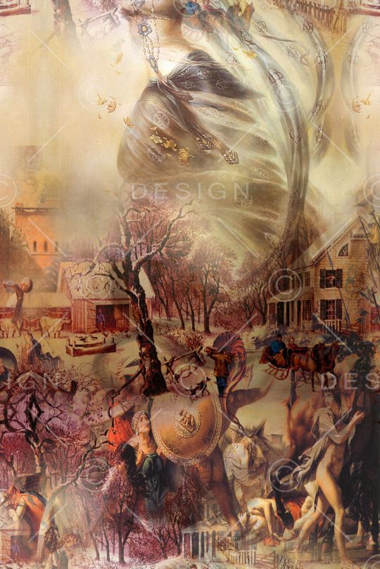 抽象水彩印花华亿平台图片