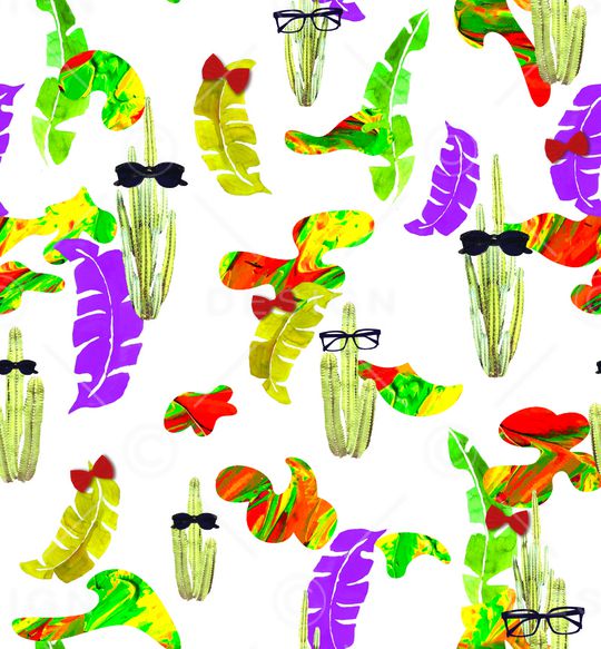 棕榈叶印花华亿平台图片