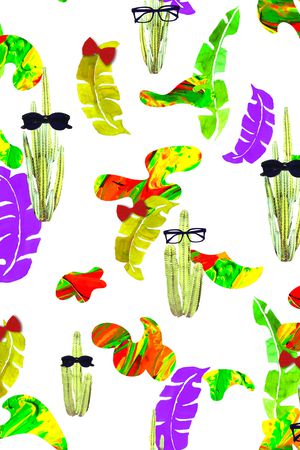 棕榈叶印花华亿平台图片