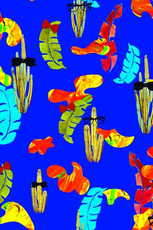 棕榈叶印花华亿平台图片