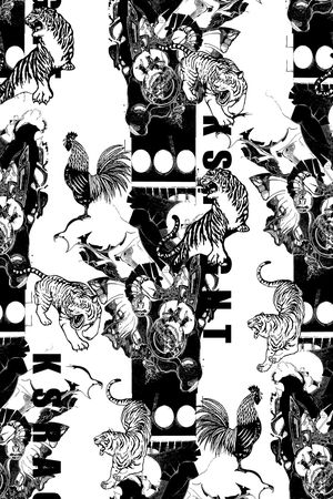 抽象纹理印花华亿平台图片