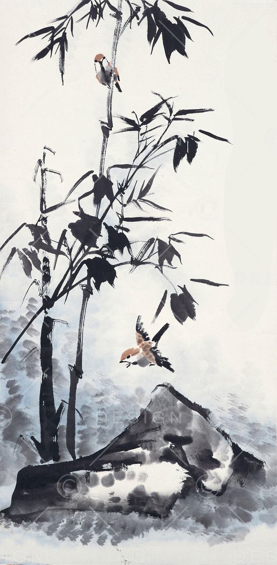 水墨印花华亿平台图片